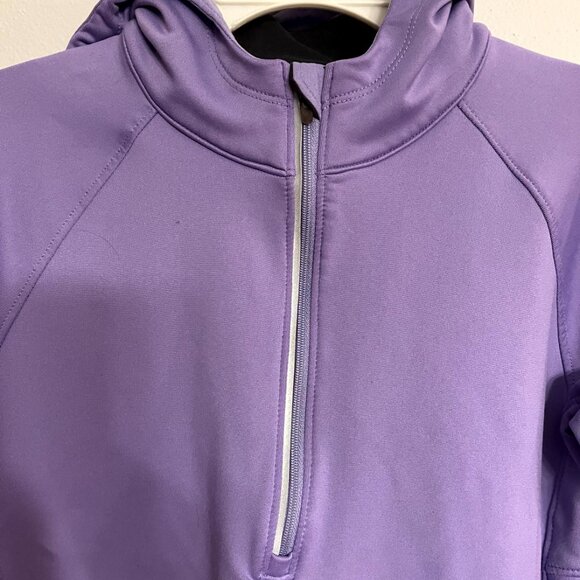 Women's NIKE Dri-Fit Purple Half Zip Long Sleeve Pullover Sweatshirt Size S - Picture 3 of 10